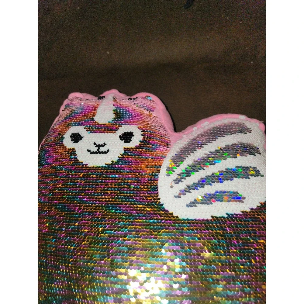 Justice llamacorn pillow‎ plush flip sequins nwt